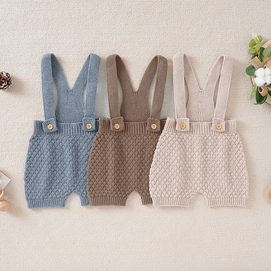 Newborn Sleeveless Knit Overalls