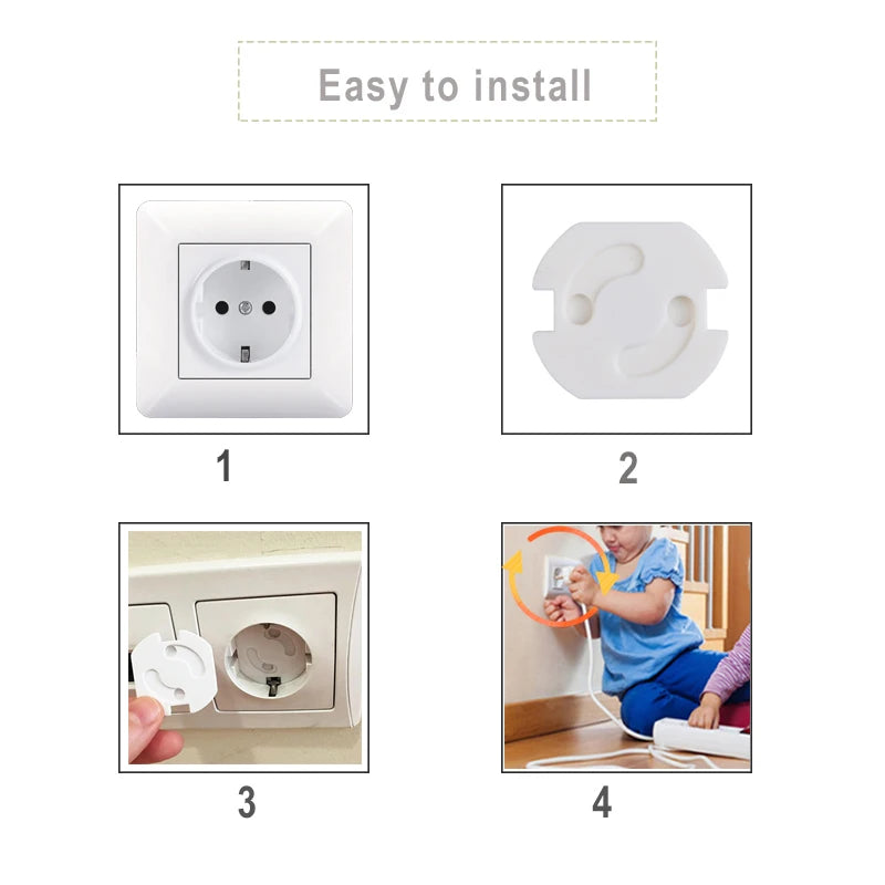 Baby Safety Socket Covers 10pcs Electrical Plastic Outlet Protectors Child Safe Socket Security Protection